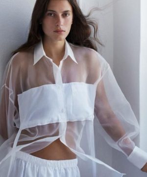 Oversize Organza Poplin Shirt